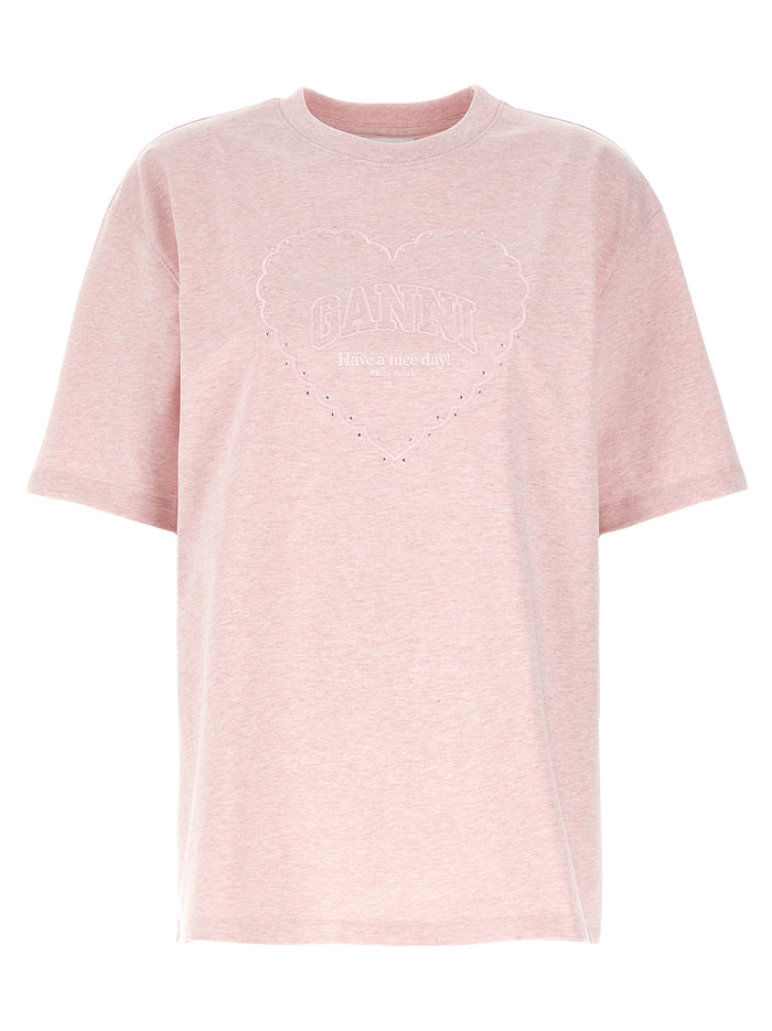Heart T-shirt Pink Cotton