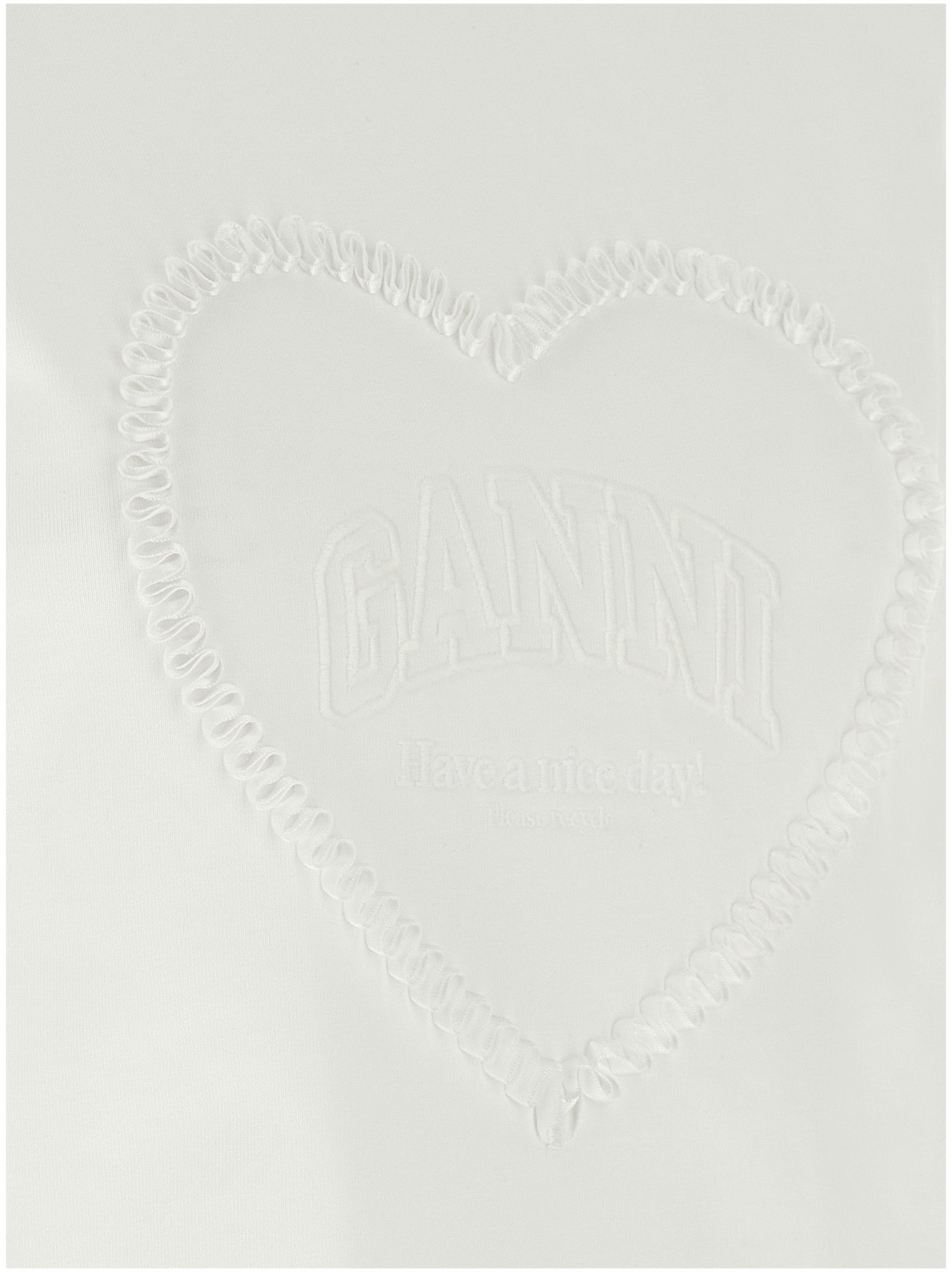 Heart embroidery T-shirt White Organic Cotton