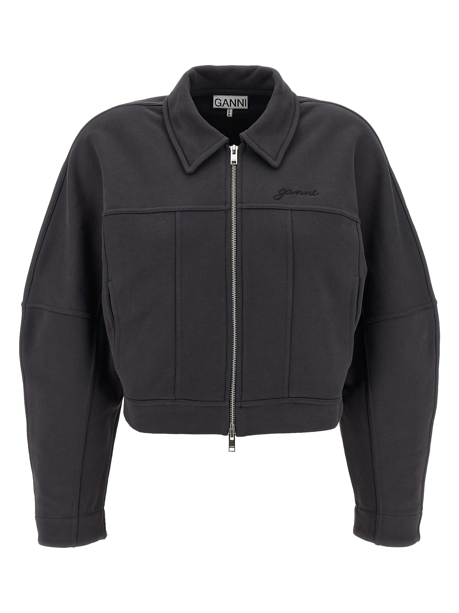 Heavy Terry Jersey bomber jacket Gray Organic Cotton Down Jacket, Parka, Casual