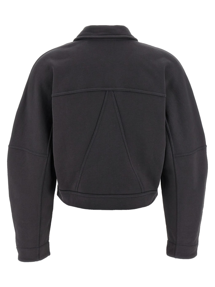 Heavy Terry Jersey bomber jacket Gray Organic Cotton Down Jacket, Parka, Casual