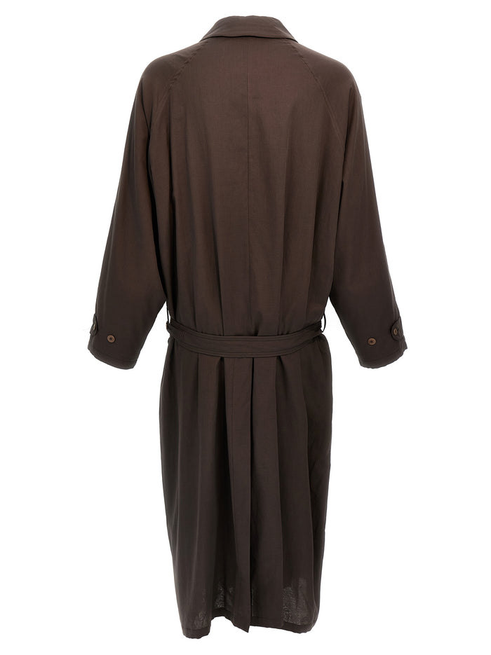 La Sapienza coat Brown Cotton Coats, Trench