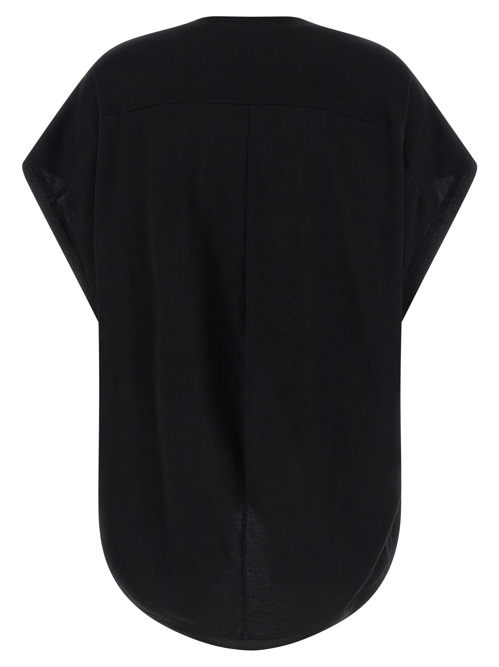 Double Pin T-Shirt Black Cotton