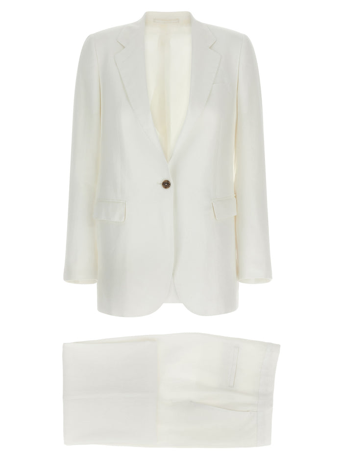 Adrianne dress White Linen Blazer, Suits