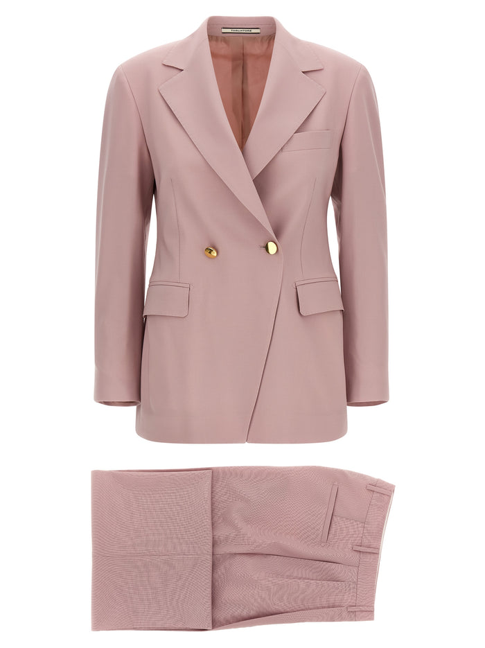Astra Dress Pink Virgin Wool Elastane Blazer, Suits