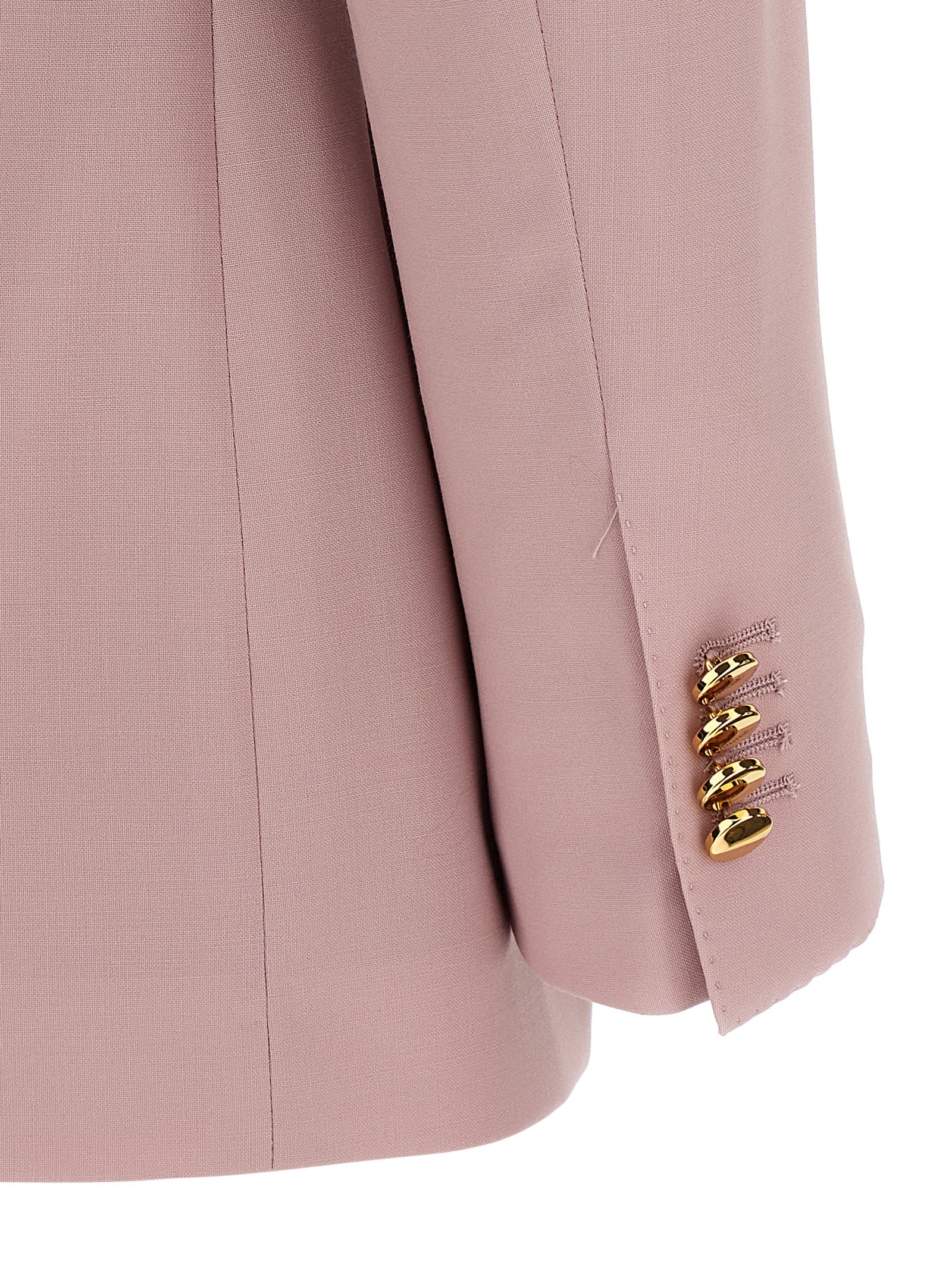 Astra Dress Pink Virgin Wool Elastane Blazer, Suits