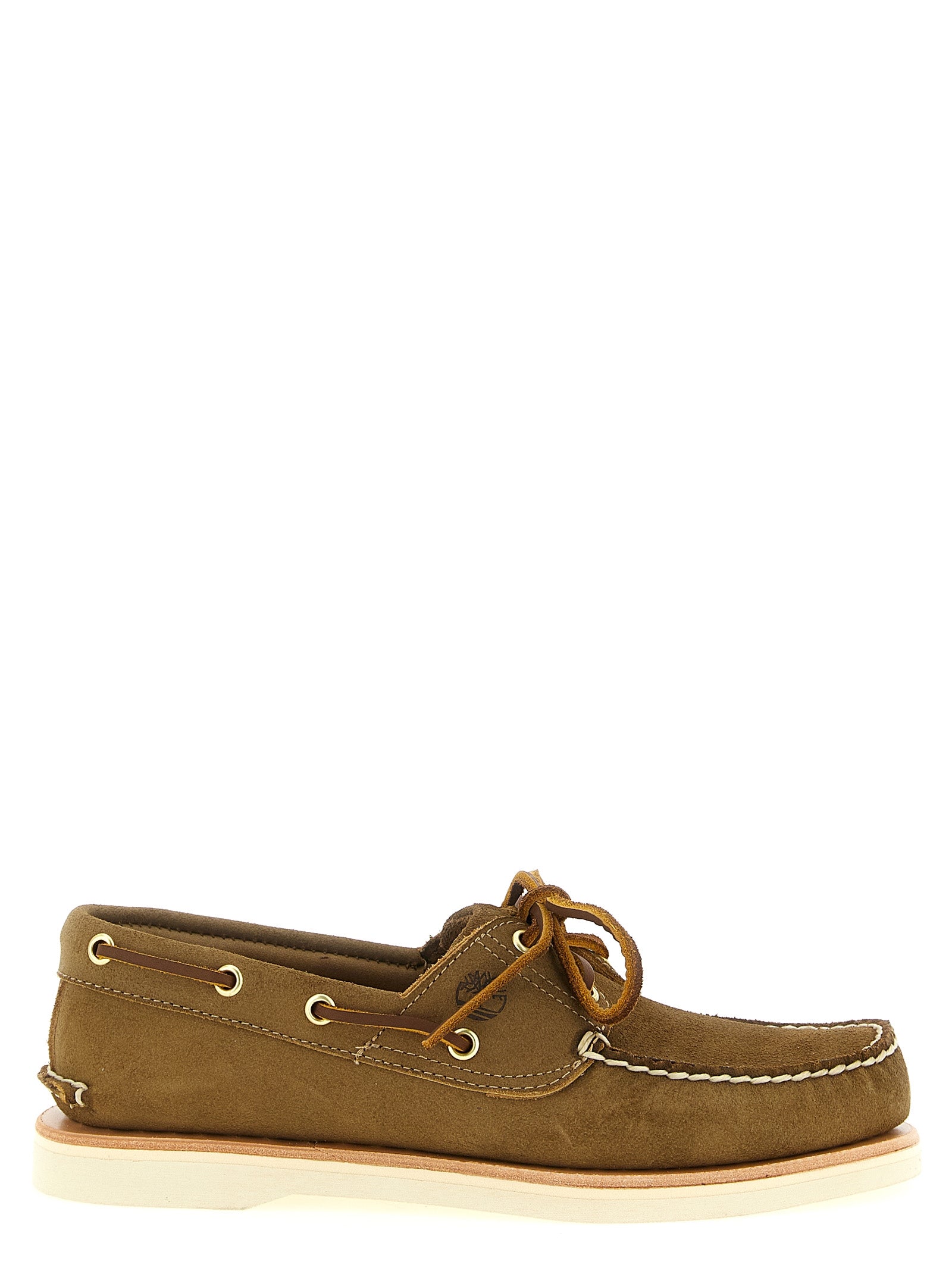 Crafted Boat Shoe Green Leather Loafers