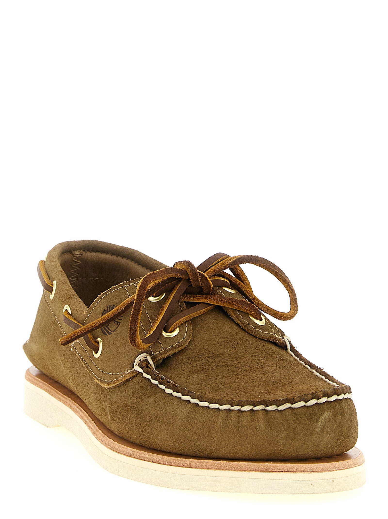 Crafted Boat Shoe Green Leather Loafers