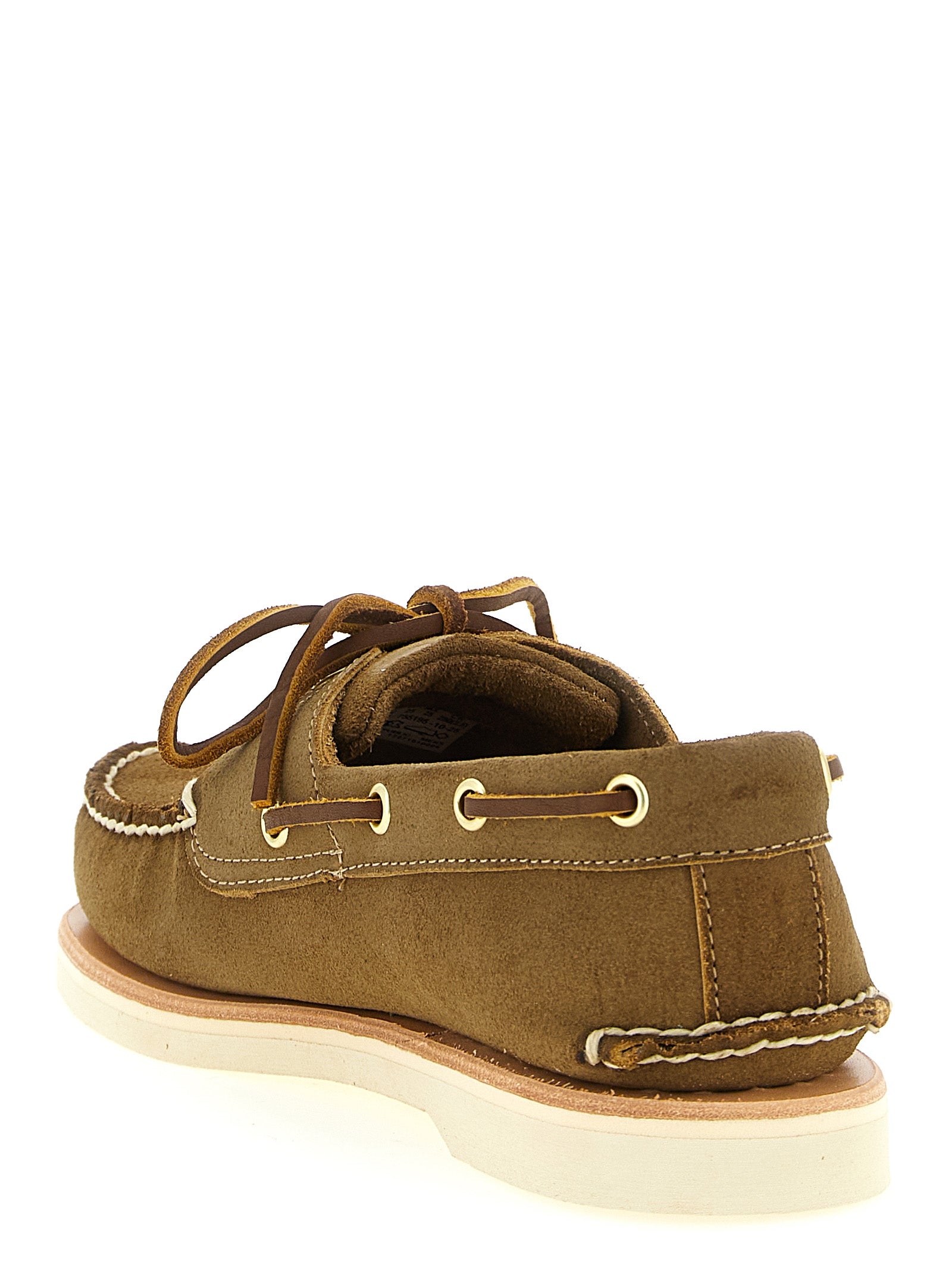 Crafted Boat Shoe Green Leather Loafers