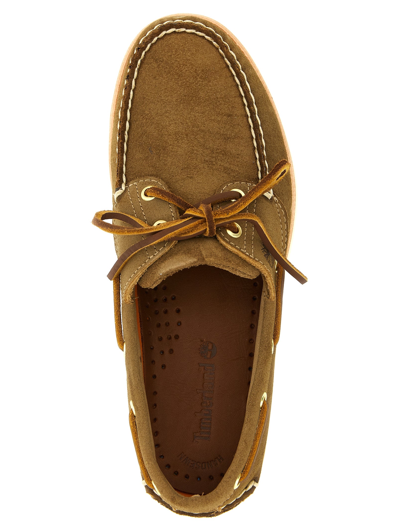 Crafted Boat Shoe Green Leather Loafers
