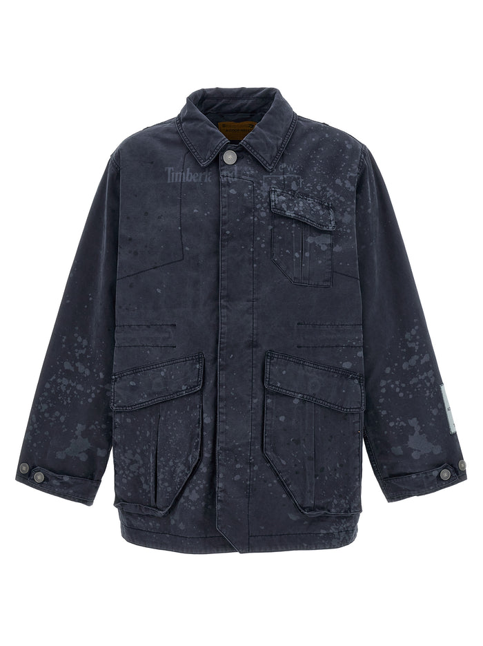 Timberland® x Samuel Ross Future73 jacket Blue Cotton Down Jacket, Parka, Casual