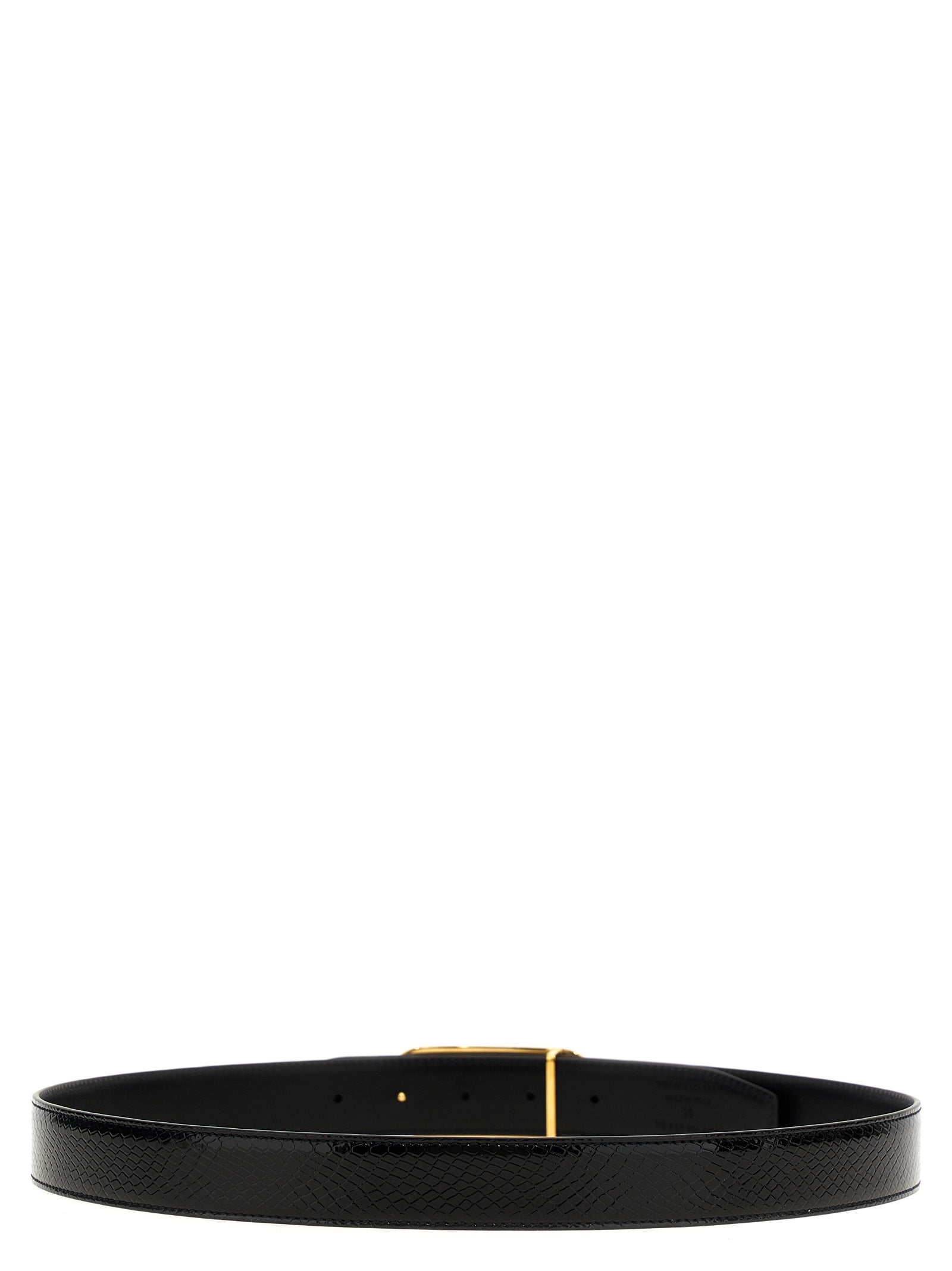 Logo reversible belt Black Leather