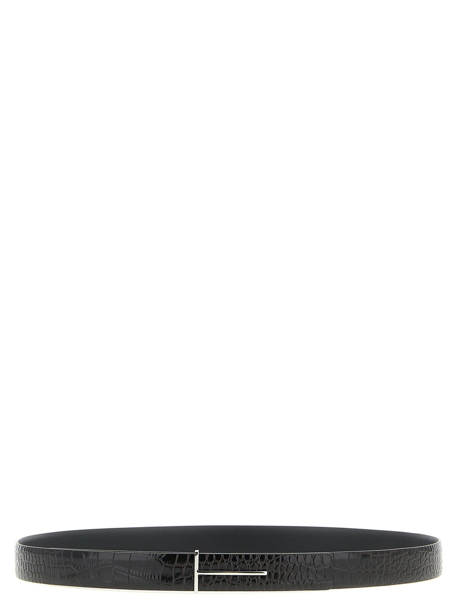 Tom Ford Slim T Belt — Black