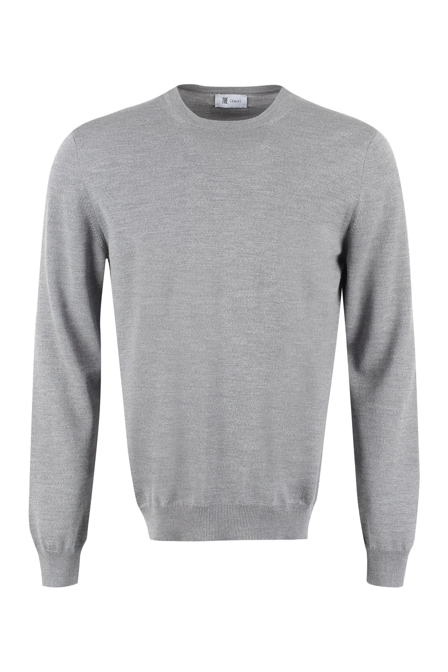 Crew-Neck Wool Sweater Grey Sweatshirts