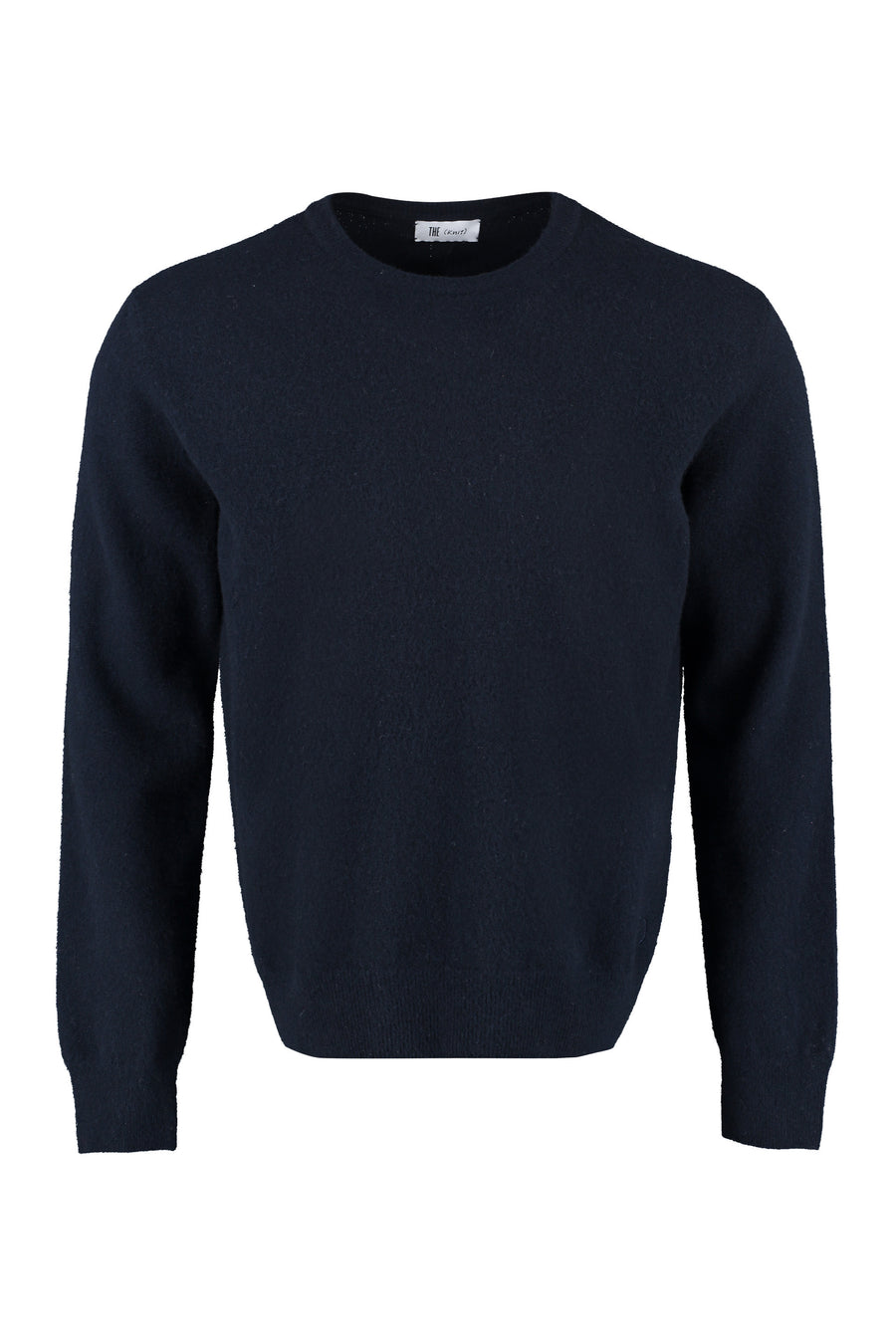 Knit Pullover Blue Wool-Cashmere Lambswool Sweatshirts