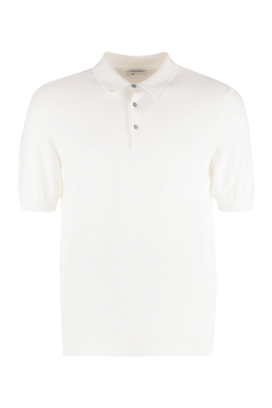 Polo Shirt Cotton Knit White Cloud
