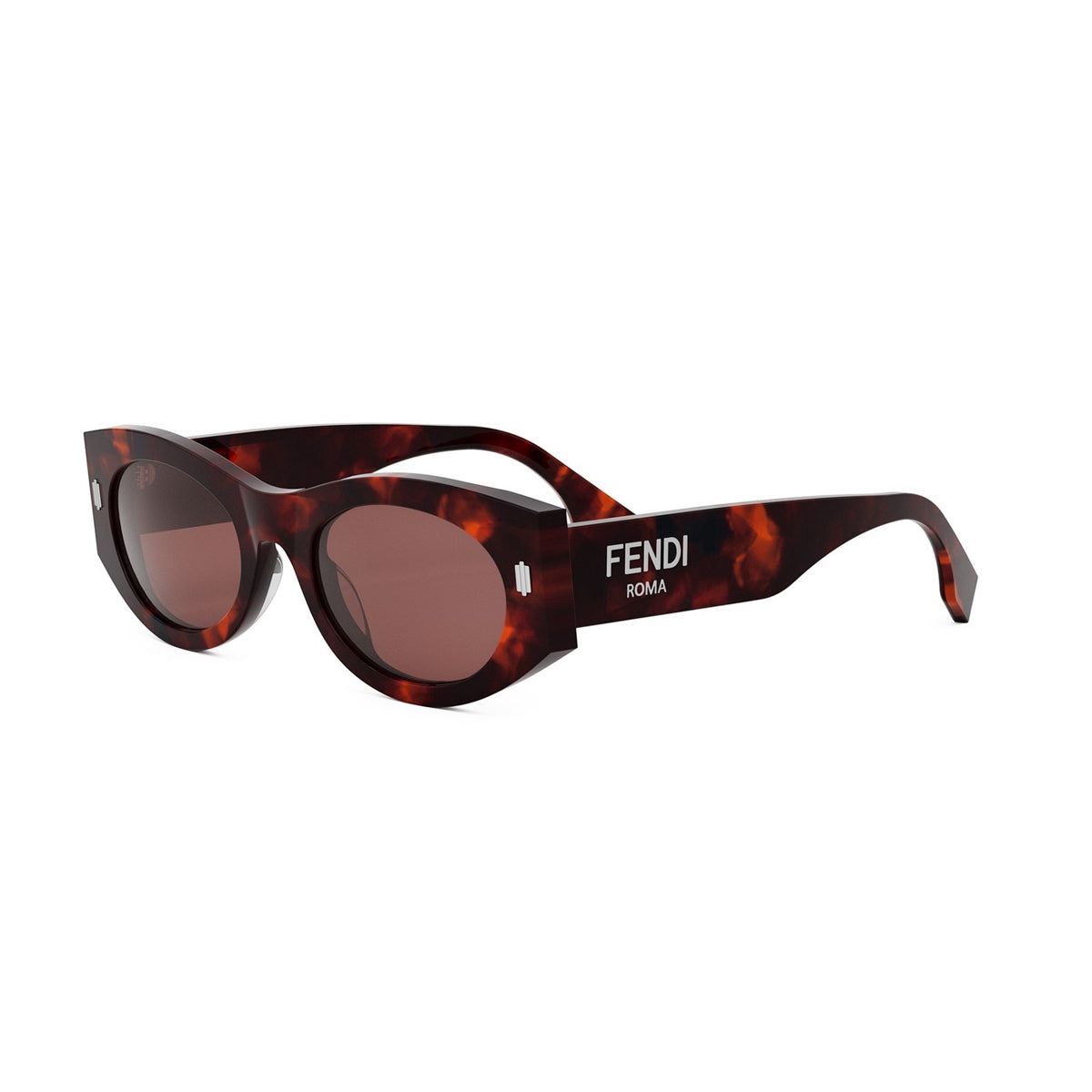Fendi FE40125I Roma 54S Havana Rosso Acetate Occhiali Da Sole