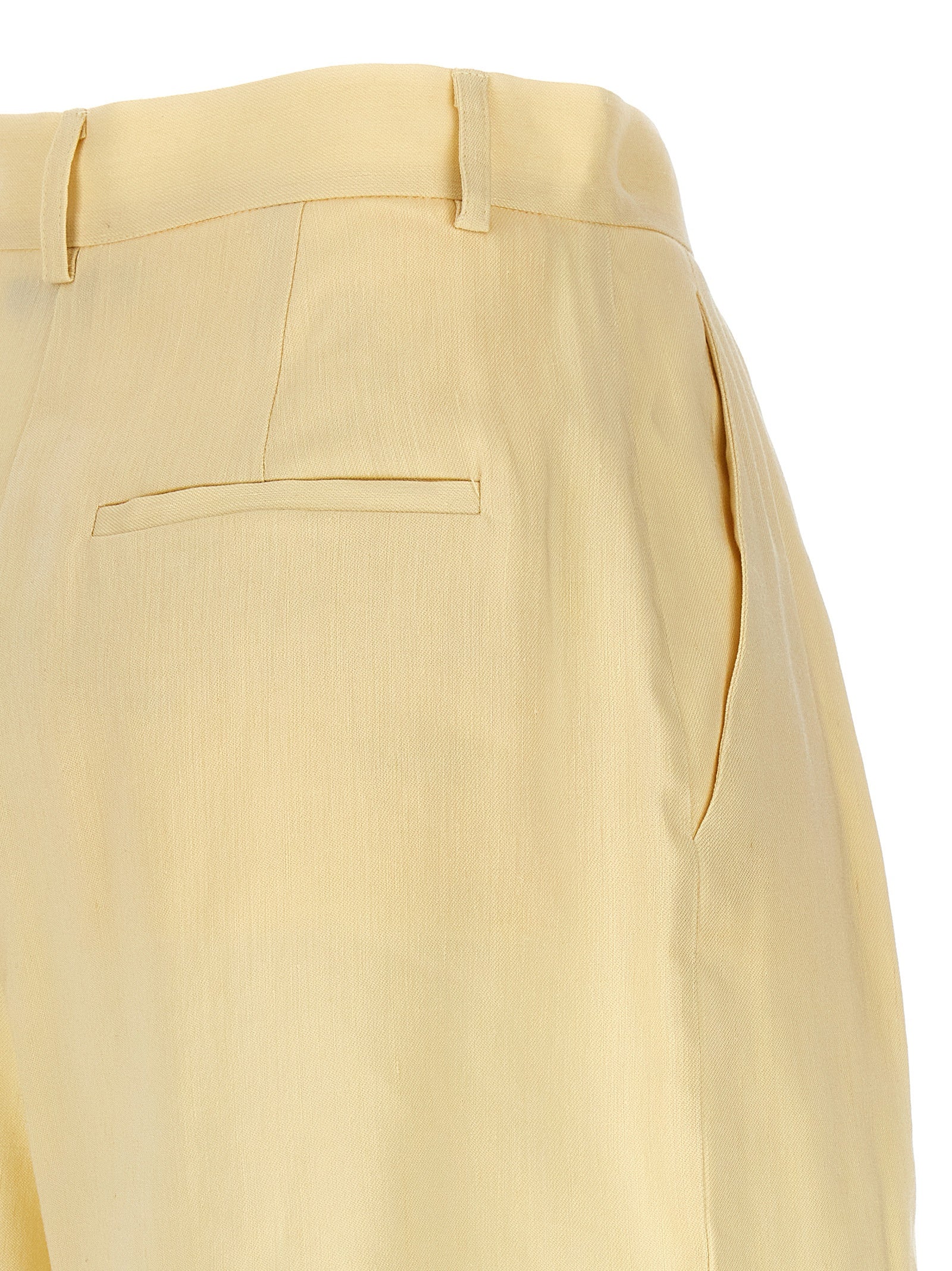 Rina bermuda shorts Yellow Linen Bermuda