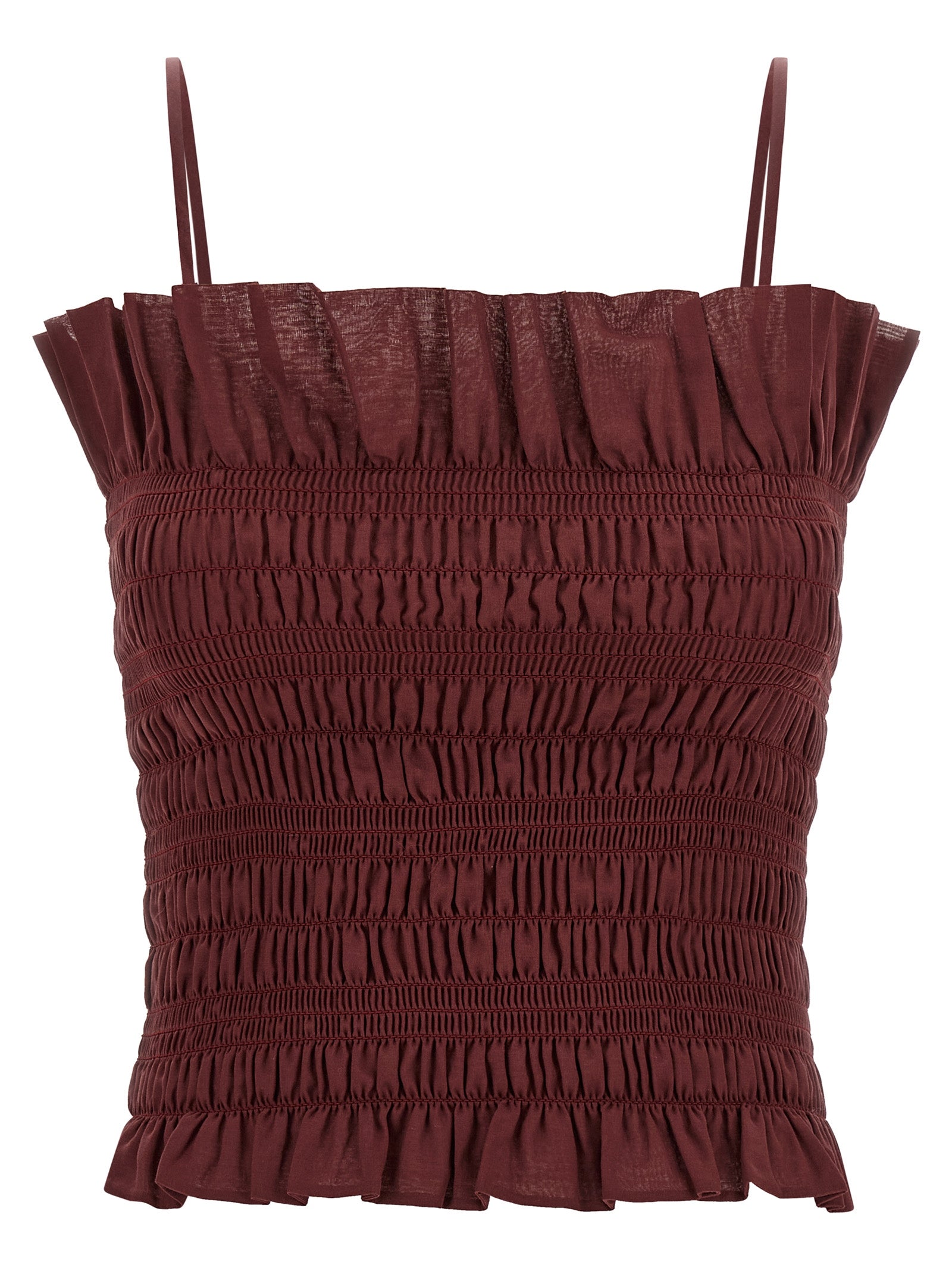 Suri Top Bordeaux Cotton Tops