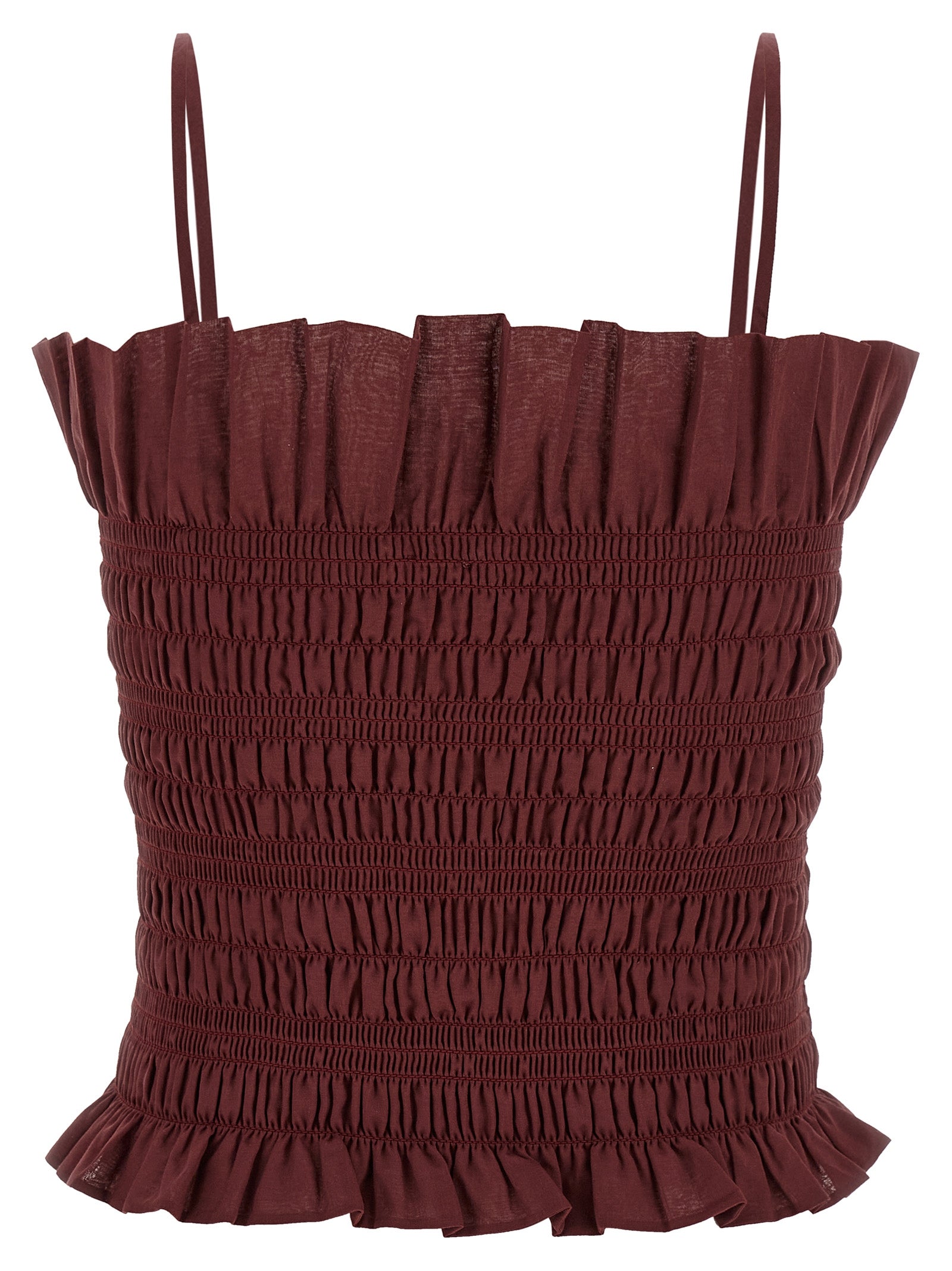 Suri Top Bordeaux Cotton Tops