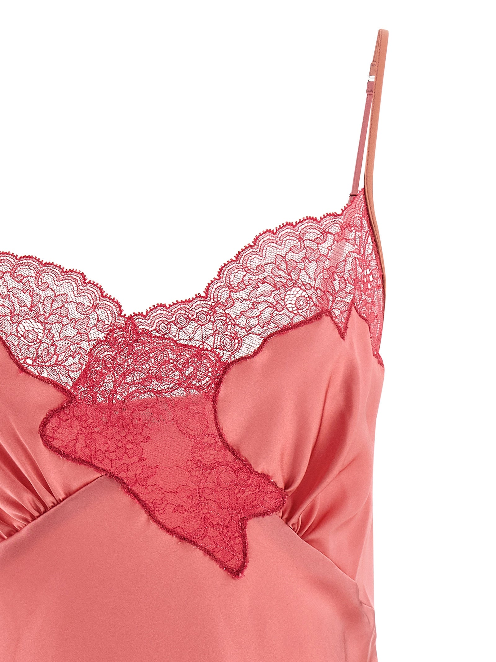 Signature Lace top Pink Viscose Spandex Tops