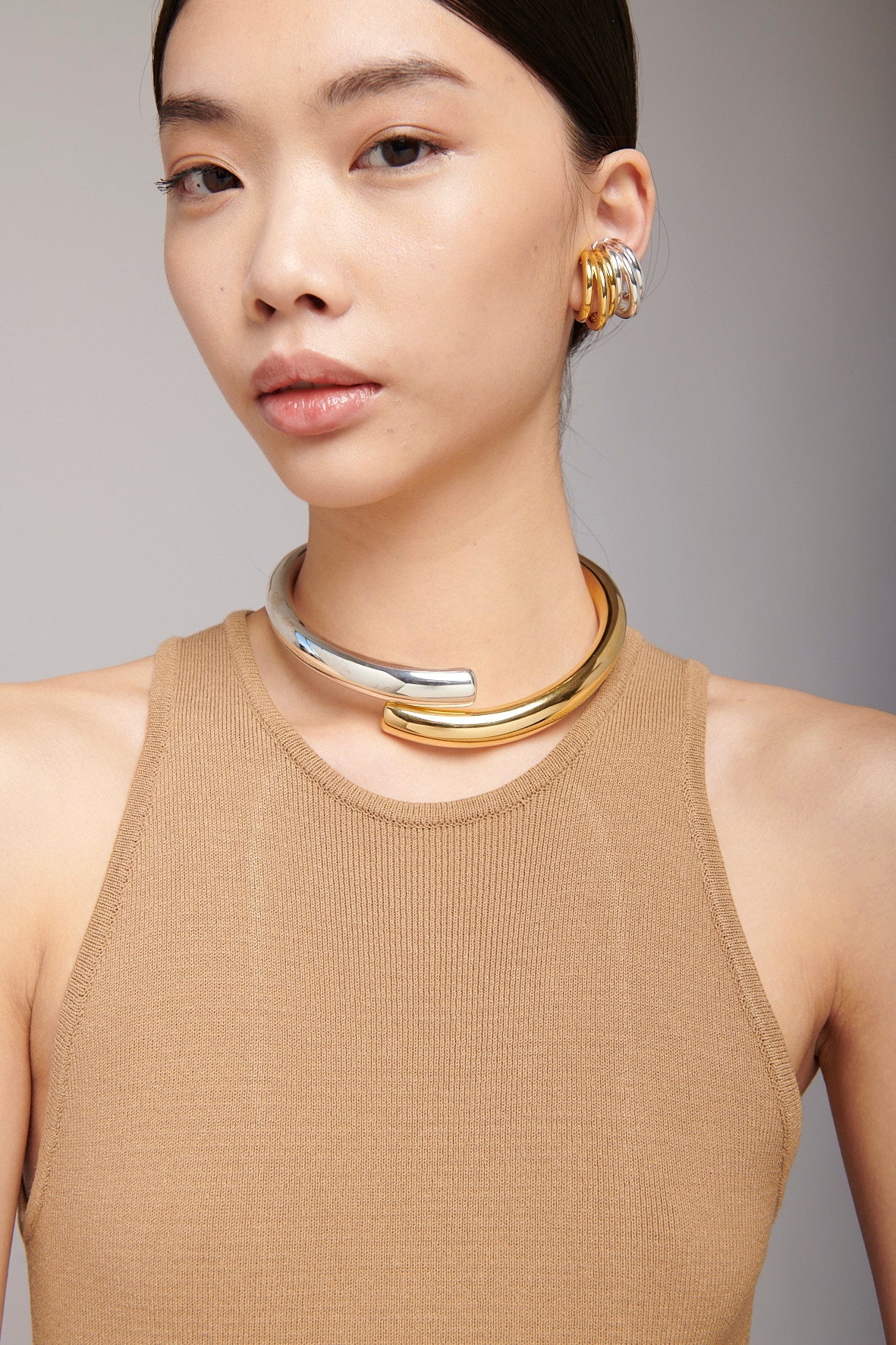 Choker Tube Gold __single__ Necklaces