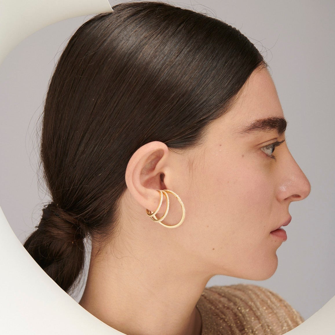 Ear Cuff Jade Gold __single__ Earrings