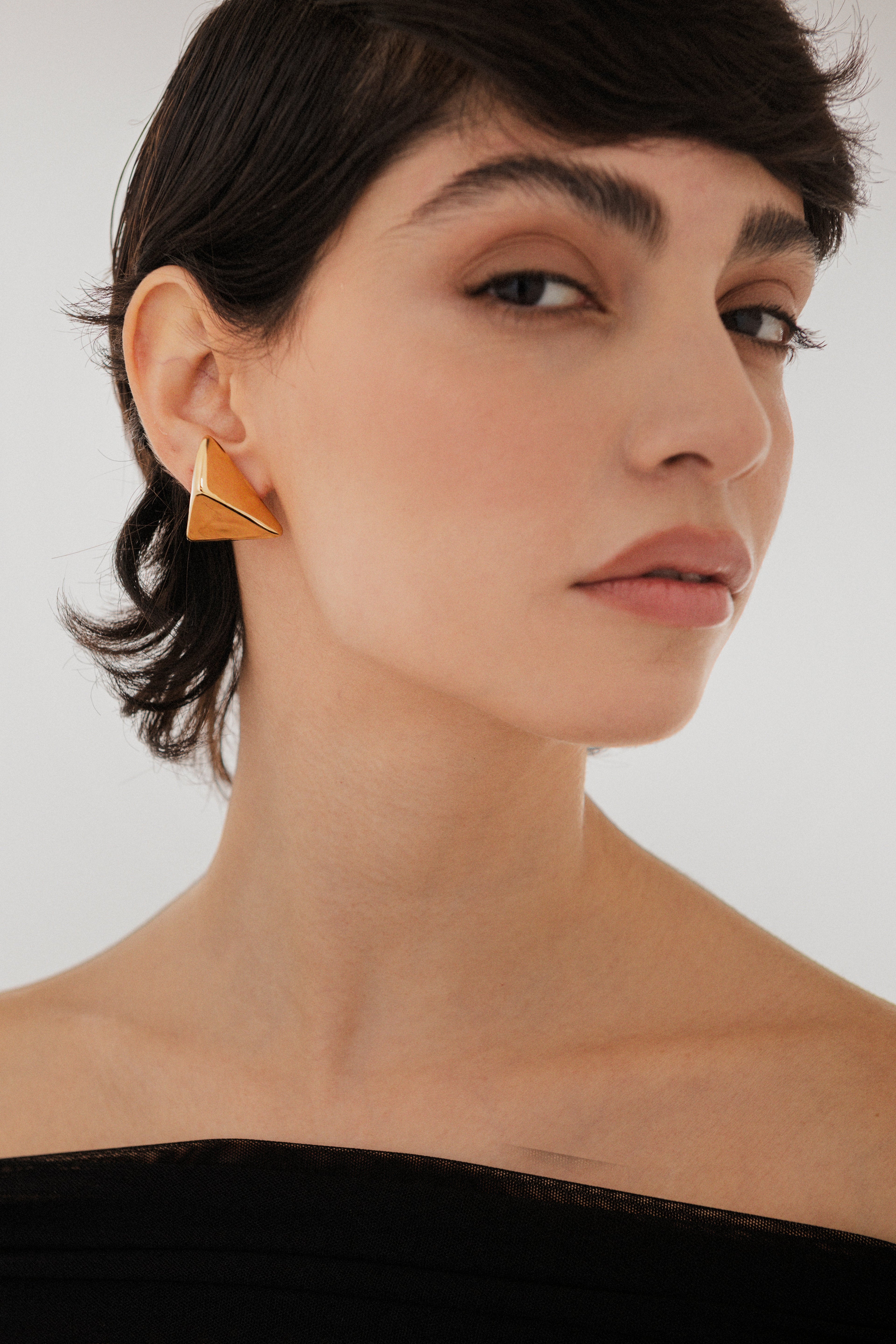 Earring Virtual Small Platinum __single__ Earrings