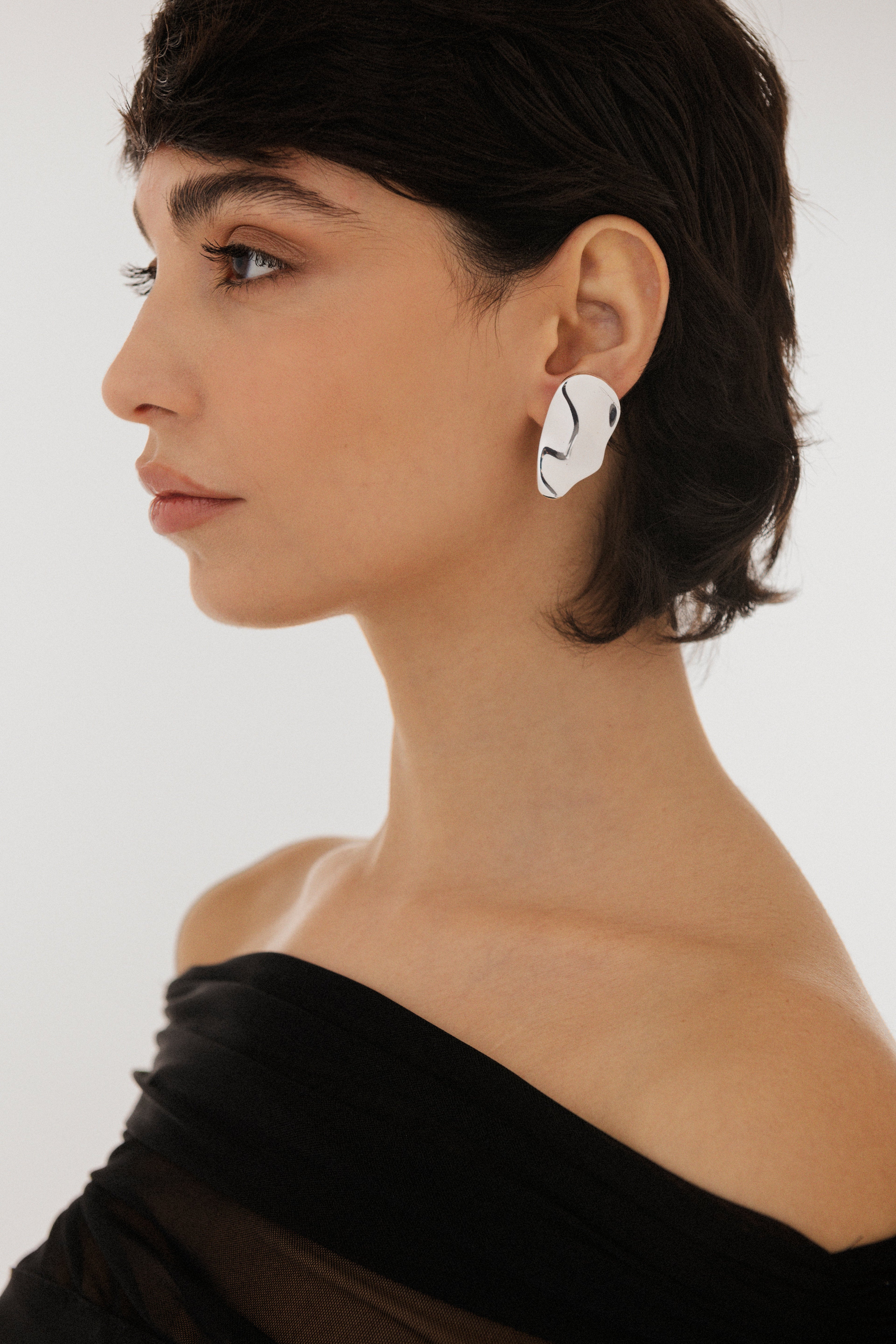 Earring Mindy Stone Silver __single__ Earrings