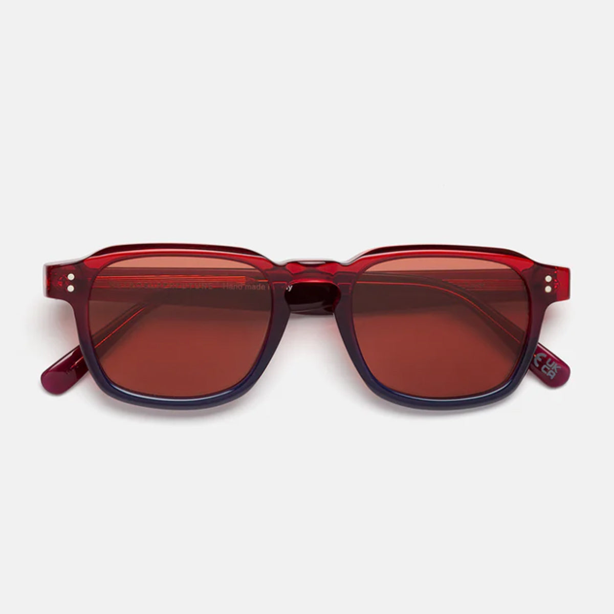 Retrosuperfuture LUCE SMOKEY TORPAZ Bordeaux Blu Rosso Acetate Occhiali Da Sole