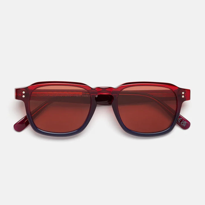 Retrosuperfuture LUCE SMOKEY TORPAZ Bordeaux Blu Rosso Acetate Occhiali Da Sole