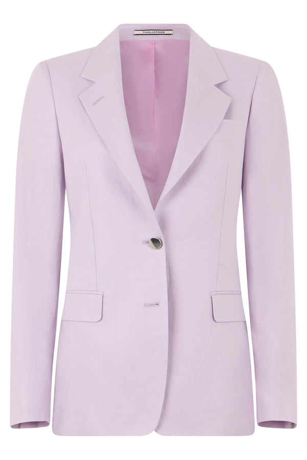 Blazer Single-Button Lilac Linen Blazers