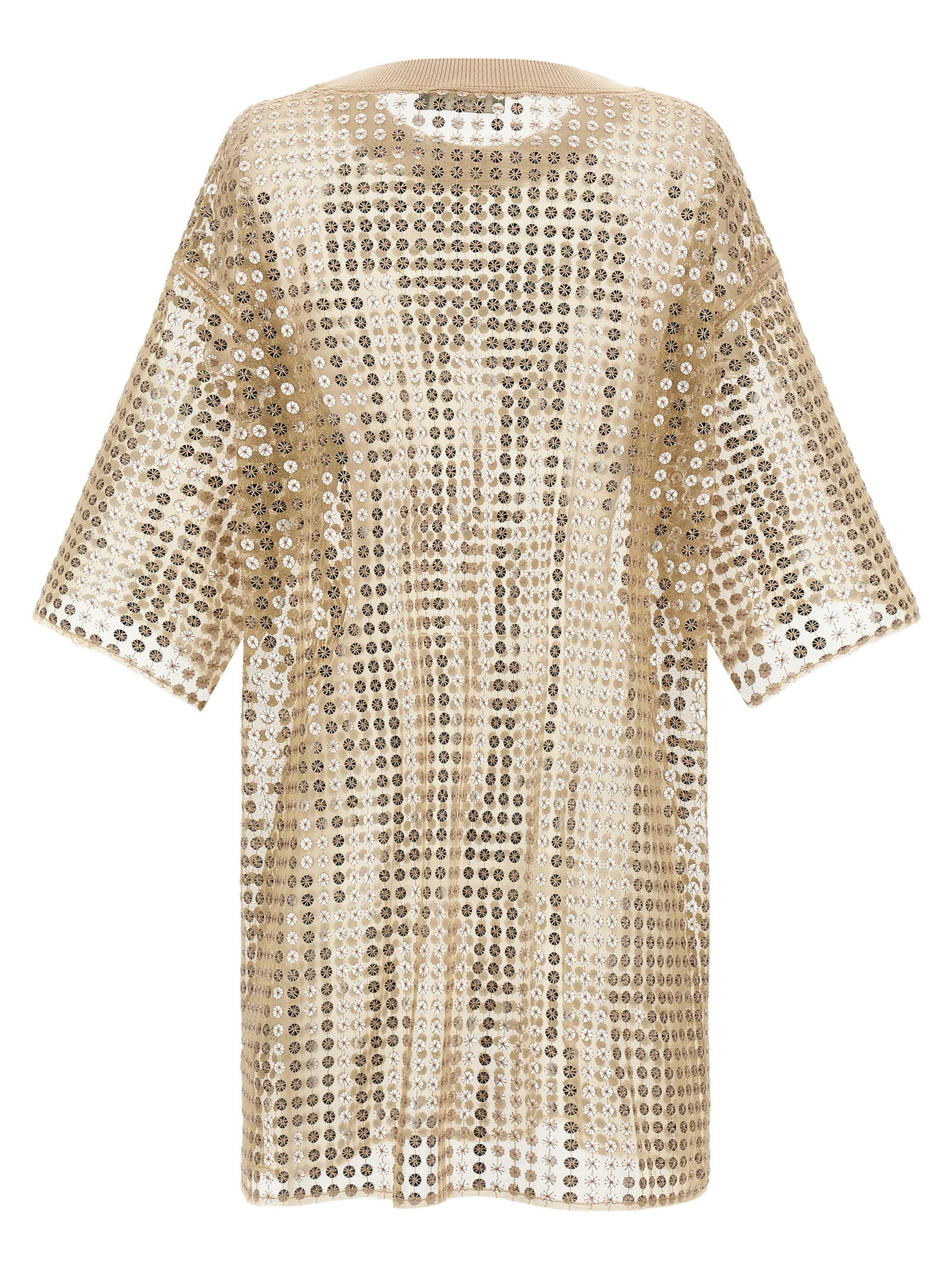 Sequin dress Beige Polyester
