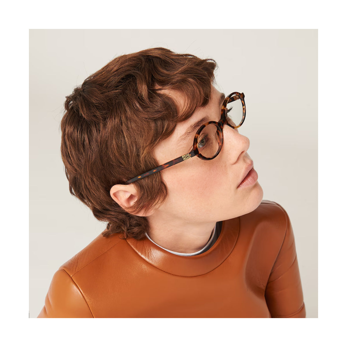 0MU 01XV Miu Regard VAU1O1 Havana Marrone Acetate Occhiali Vista