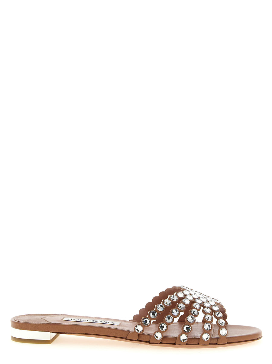 Aquazzura Tequila Slide — Tan