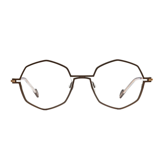 Matttew Silver 1880 Marrone Giallo Oro Titanium Occhiali Da Vista