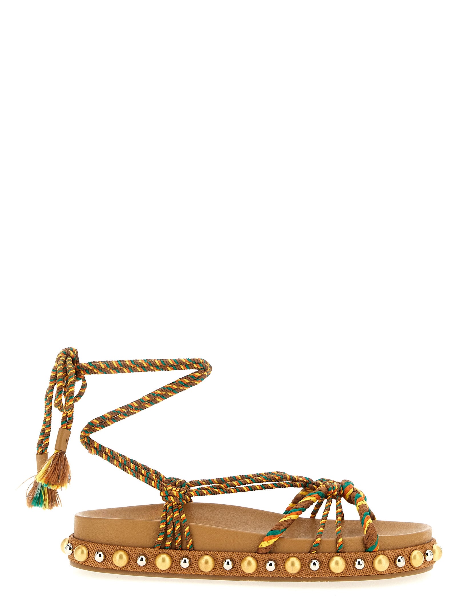 Tropical sandals Multicolor Fabric Braid