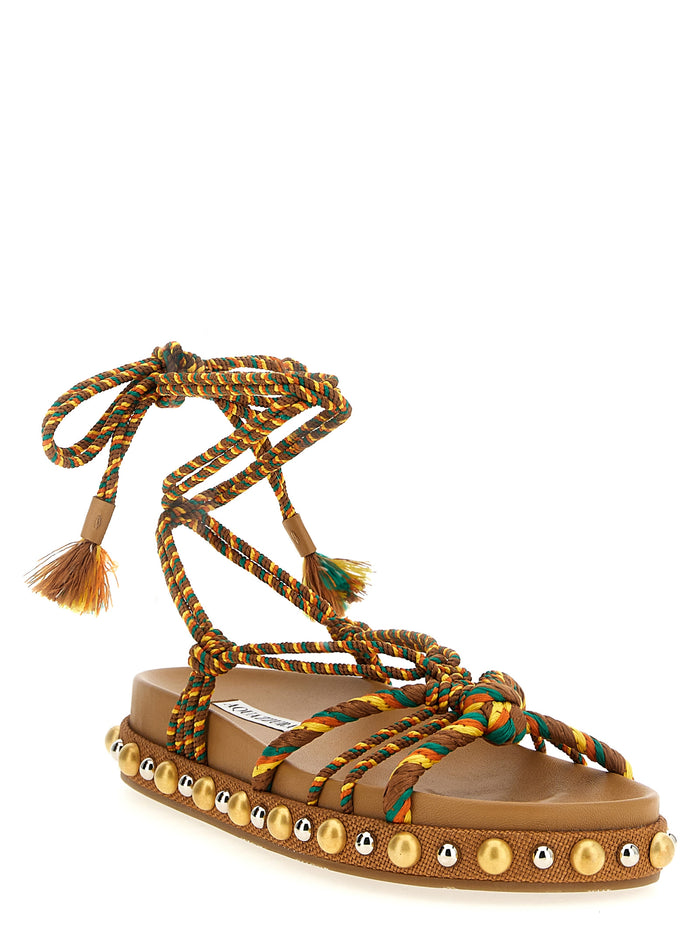 Tropical sandals Multicolor Fabric Braid