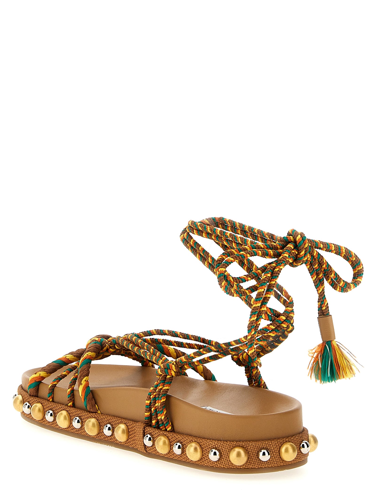 Tropical sandals Multicolor Fabric Braid
