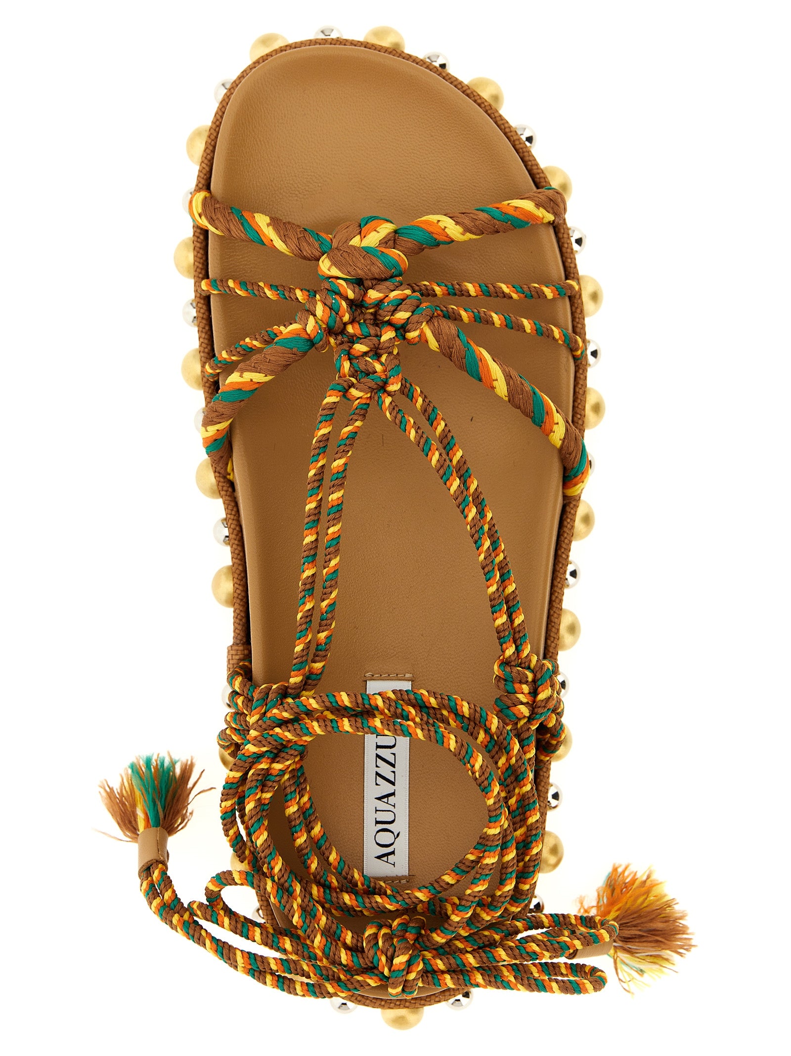 Tropical sandals Multicolor Fabric Braid