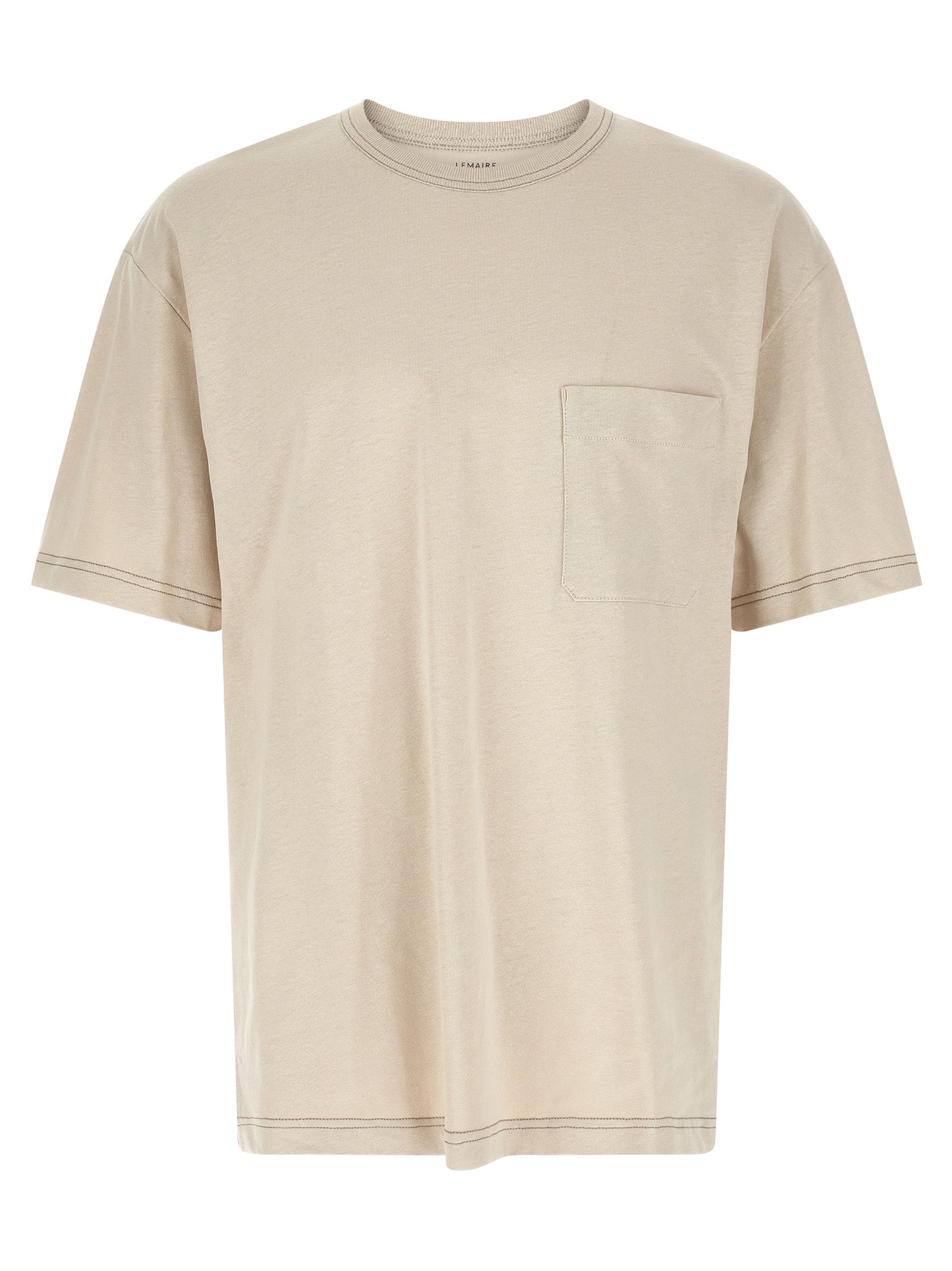 Boxy T-shirt Beige Cotton