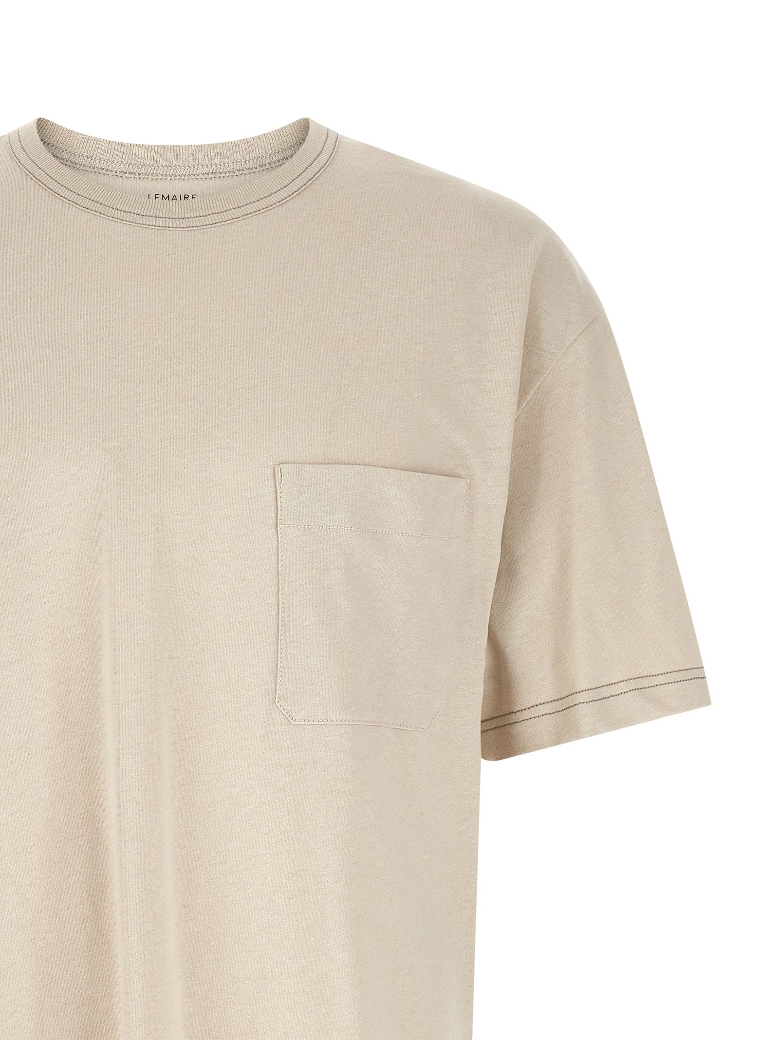 Boxy T-shirt Beige Cotton