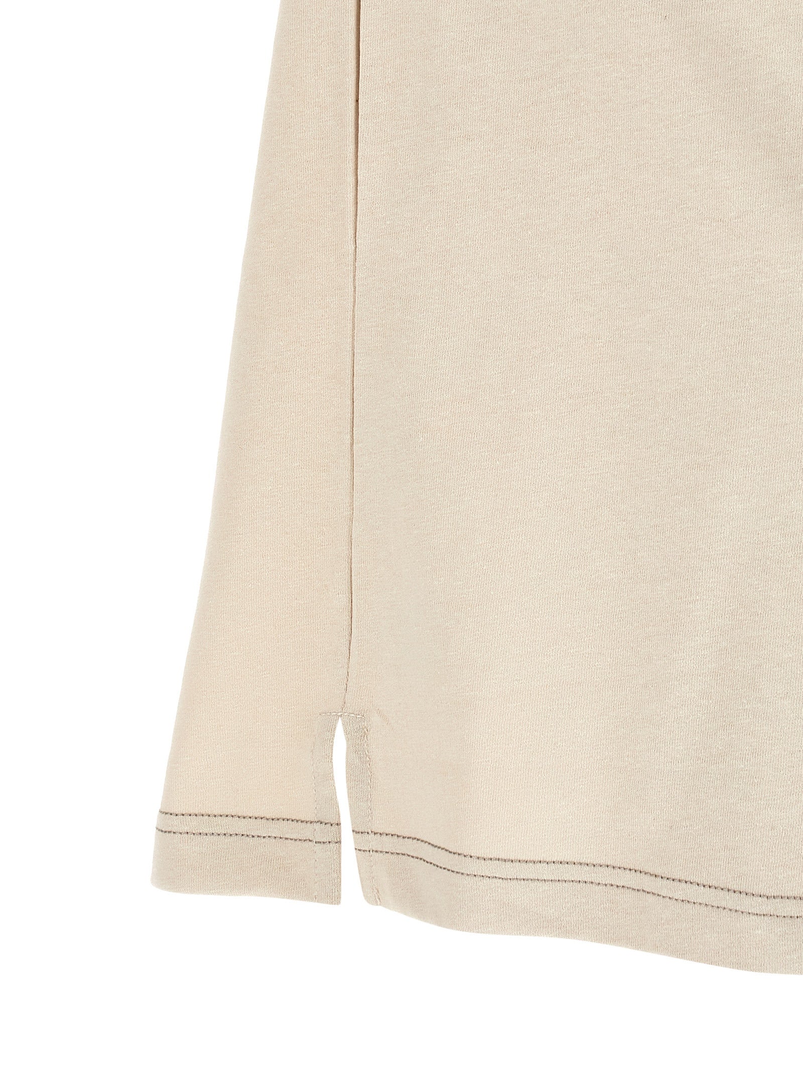Boxy T-shirt Beige Cotton