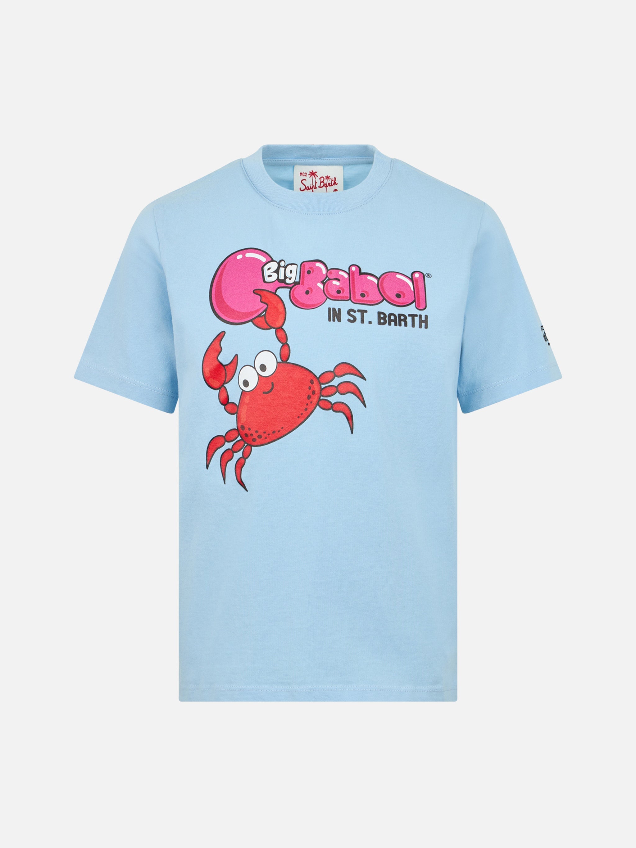 Boy T-Shirt With Big Babol Crab Placed Print | Special Edition Sky