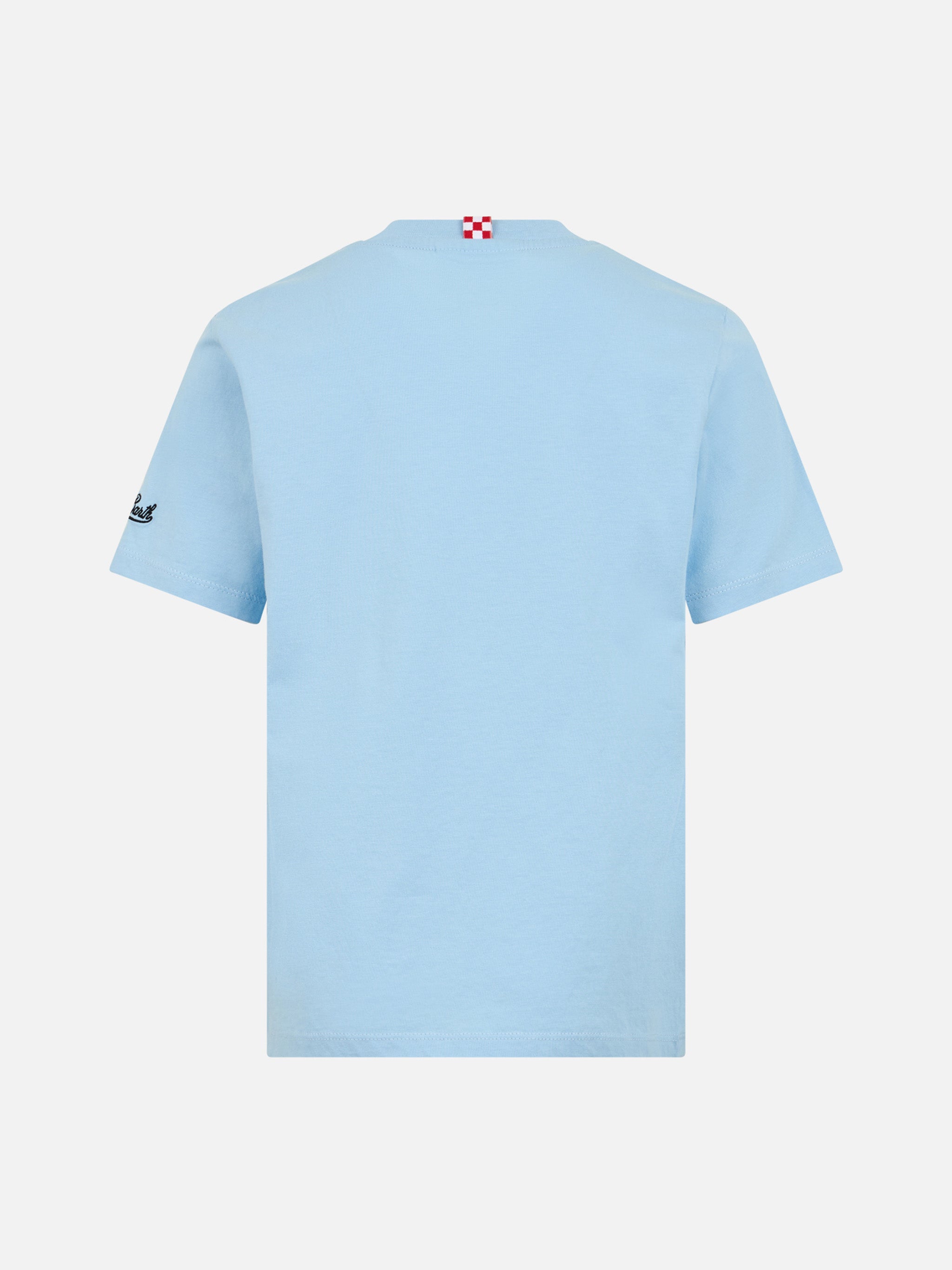Boy T-Shirt With Big Babol Crab Placed Print | Special Edition Sky