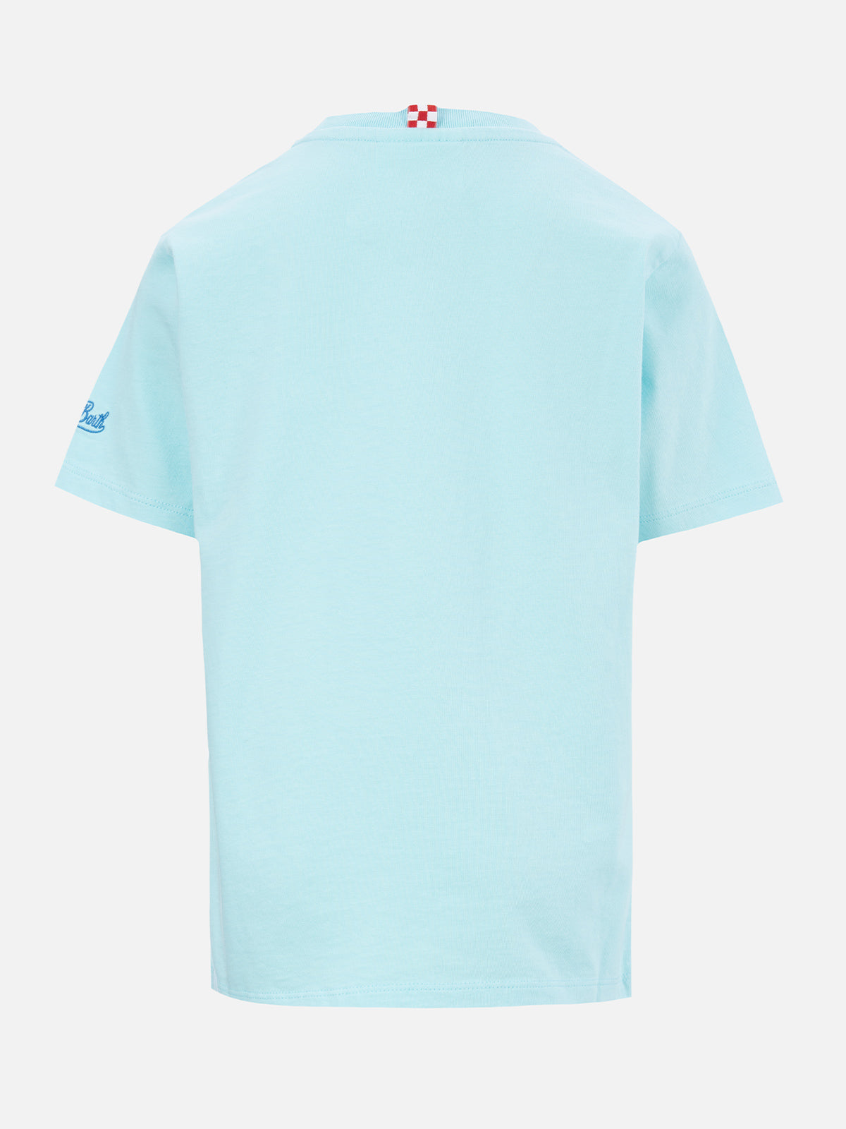 Boy Cotton T-Shirt With St. Barth Best Skater Lion Print Green