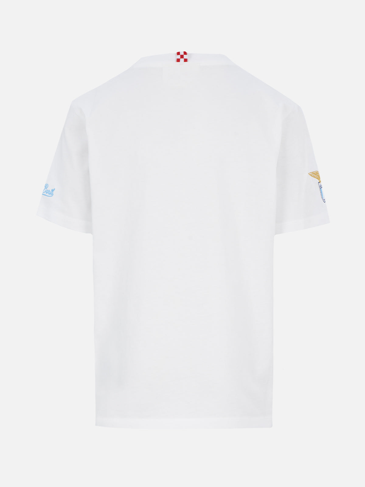 Boy Cotton T-Shirt With Di Padre Figlio Embroidery | Ss Lazio Special Edition White