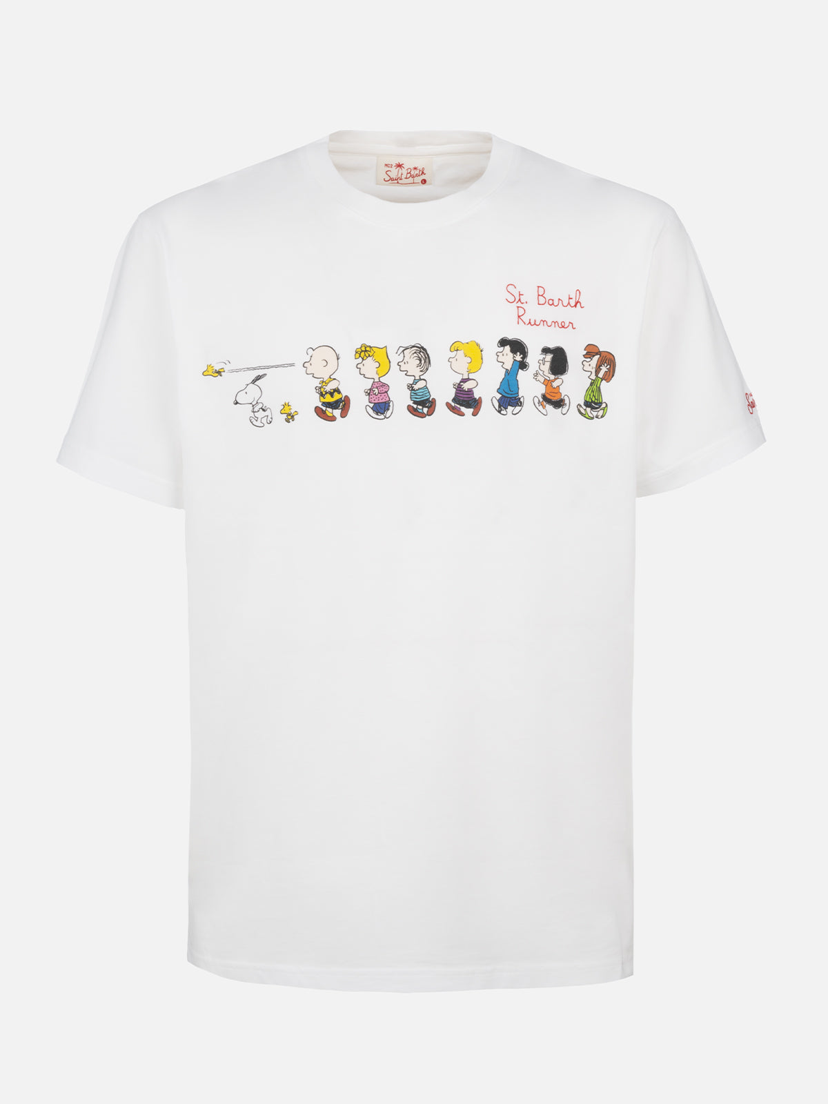 Man Cotton T-Shirt With Peanuts Print And Embroidery| Snoopy Peanuts™ Special Edition White