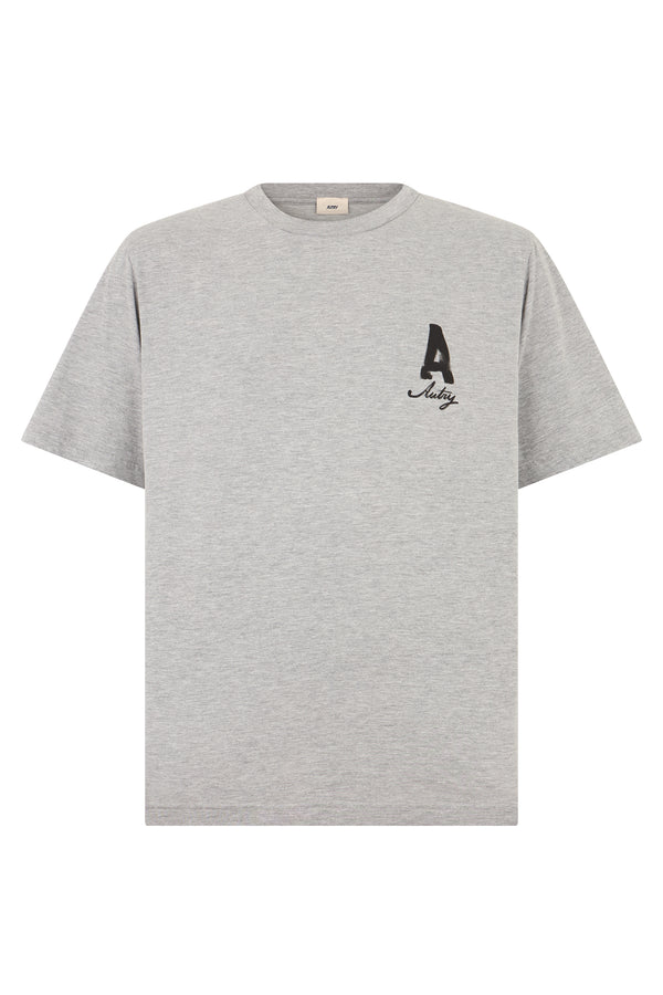 T-Shirt Cotton Melange Grey T-shirts And Polos
