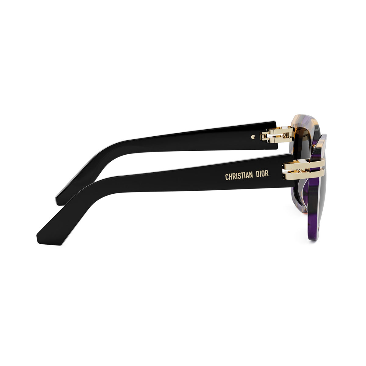 CDior S1I 24f2 Havana Giallo Viola Multicolore Acetate Occhiali Da Sole