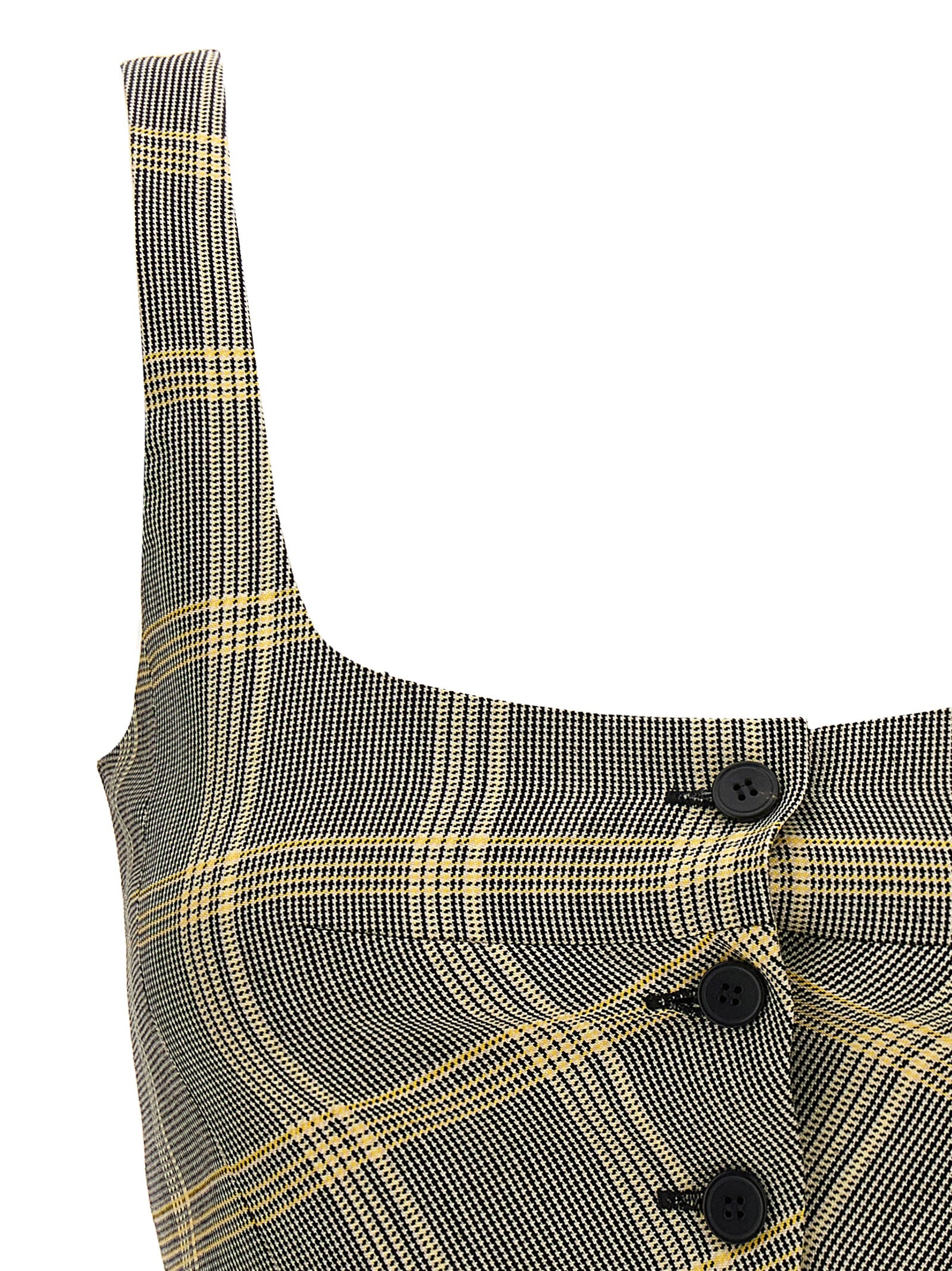 Top cropped check Multicolor Virgin Wool Tops